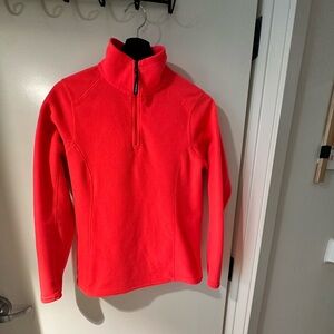 Kirkland Signature Polartec Fleece Neon Coral Quarter-Zip